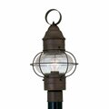Designers Fountain Nantucket 1-Light Rustique Steel Line Voltage Outdoor Weather Resistant Post Light 1766-RT
